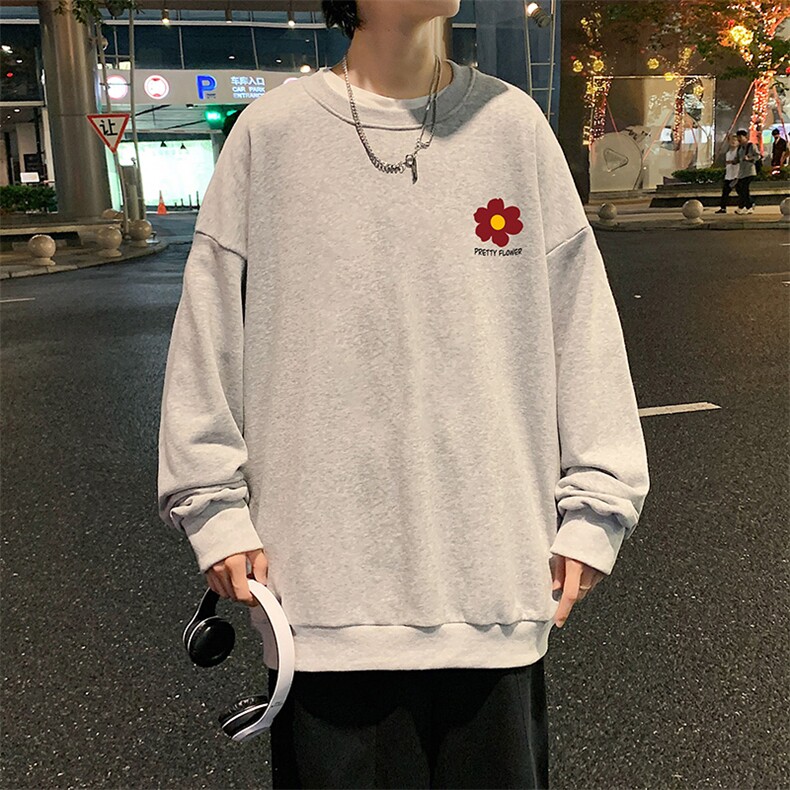 S6257-P28秋季圆领卫衣男大码韩版宽松长袖外套,男装卫衣,电商A040
