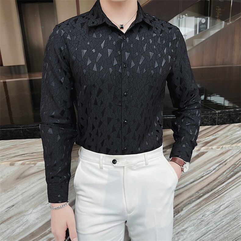 秋季新款男士长袖衬衣2025型男店主风男衬衫301A-1/CS456/P55,男装衬衫,星座301A-1