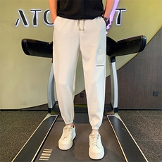 灰色2023春夏装男士九分裤青年束脚运动卫裤休闲裤潮K137-P65控98，男装休闲裤，电商A108