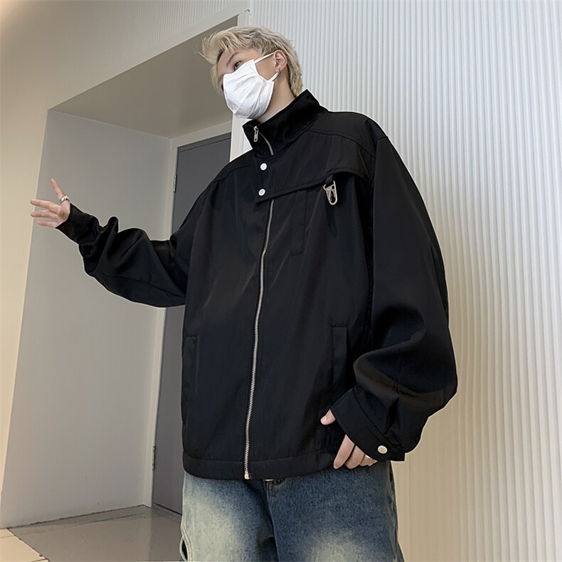 设计感小众hiphop高街外套港风男ins潮牌高级感炸街夹克图片