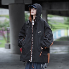 港风23新款美式复古潮流高品质夹克连帽宽松外套F670P85控128，男装夹克，电商A268A