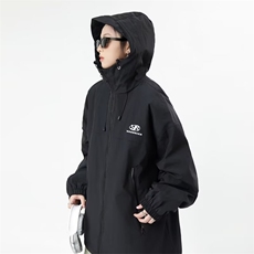 美式街头防风防水户外冲锋衣男女情侣连帽夹克外套宽松CF197-P60，男装夹克，星座1008