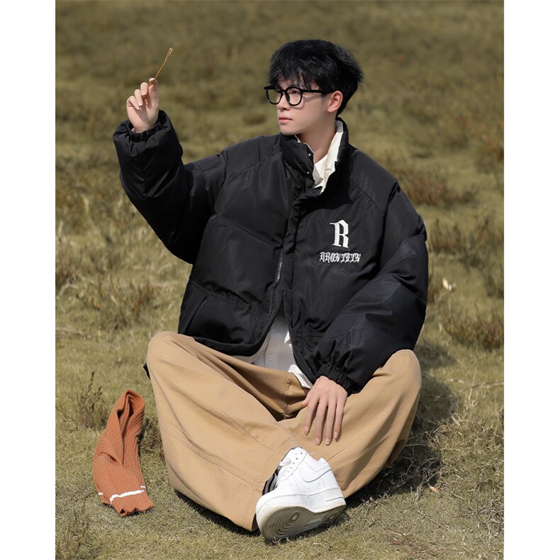 2024冬季潮牌保暖棉服棉衣美式复古立领面包服外套男W8013-P70,男装棉衣,星座512-4