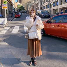 现货大货数据双11主推4色大毛领棉衣M558，女装棉衣/棉服，金十上