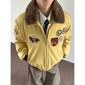 网图有货 翻领休闲户外工装夹克男女贴布刺绣棒球服 A1222-P105图片