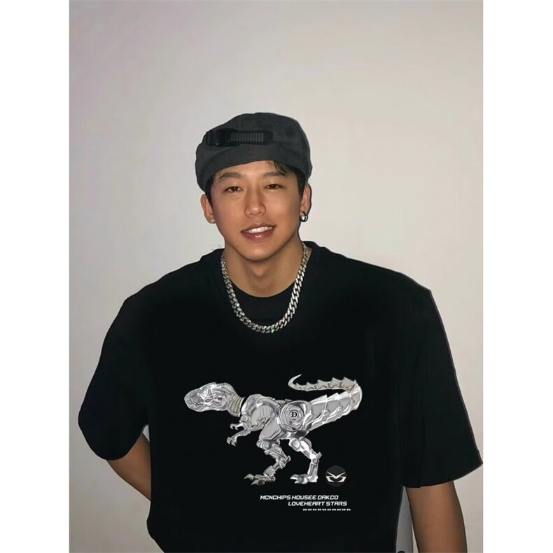 网络图现货！220G重磅T恤高级感美式复古小领口短袖RDT113-P38,男装T恤,星座1005-6