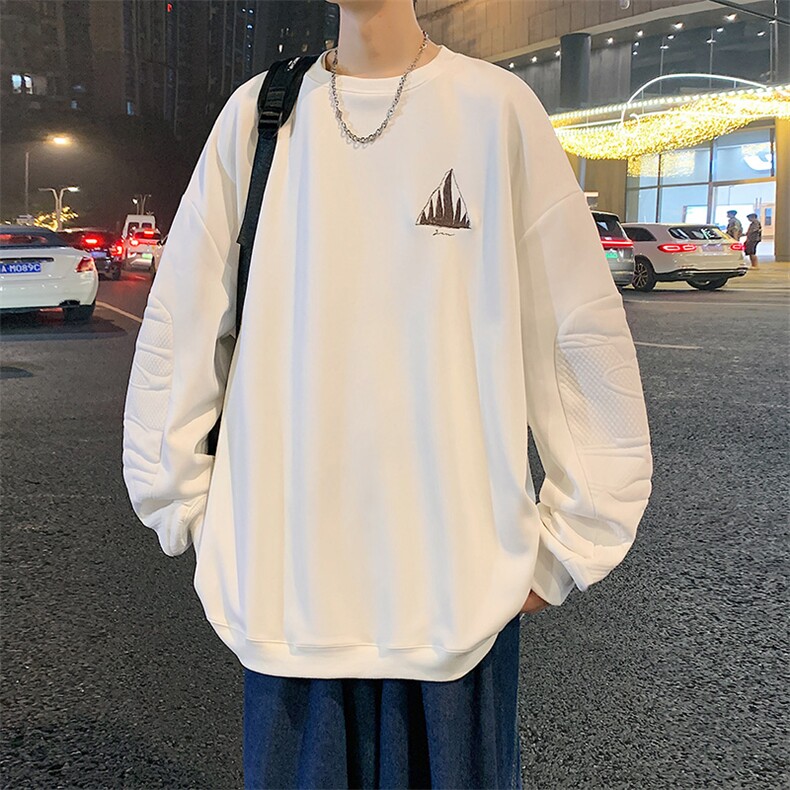 秋季现货套头卫衣男圆领长袖打底衫DSA157B-W5038-P30图片