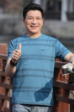 夏季中老年男冰丝短袖t恤圆领口袋中年爸爸透气舒适半袖上衣T恤，男装T恤，电商B212（原钱塘6029）