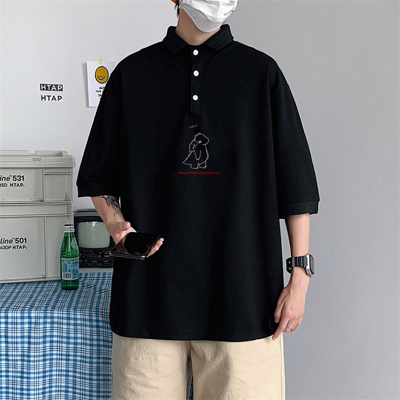 PL57140-P35翻领短袖polo衫男大码胖子半袖t恤男有领保罗衫模特,男装Polo衫,电商A040