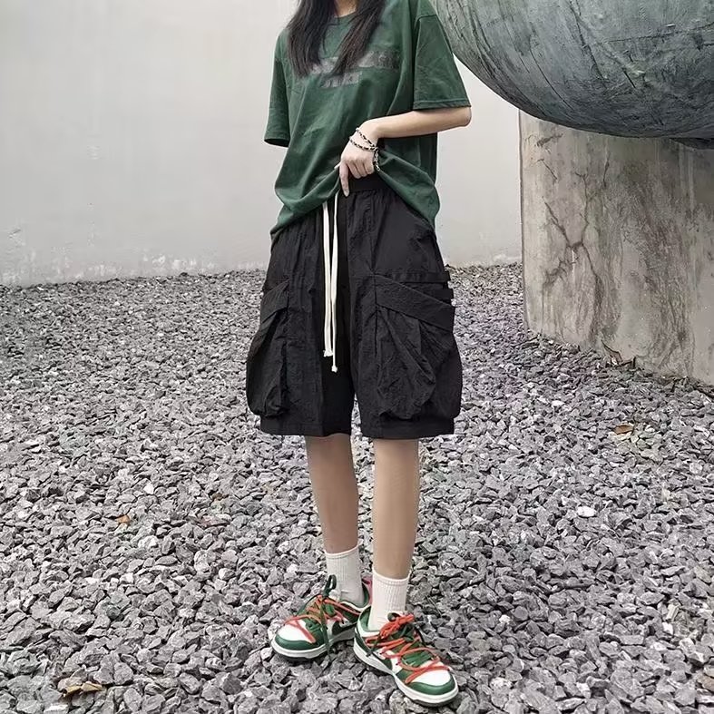 大口袋设计感短裤男士欧美潮牌痞帅五分裤街头机能工装裤HD10-P28,男装休闲裤,星座1008