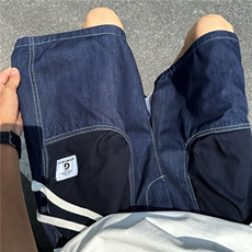 美式休闲牛仔五分男士短裤夏2025新款宽松百搭马裤中裤RK2911-P46，男装牛仔裤，星座412-2