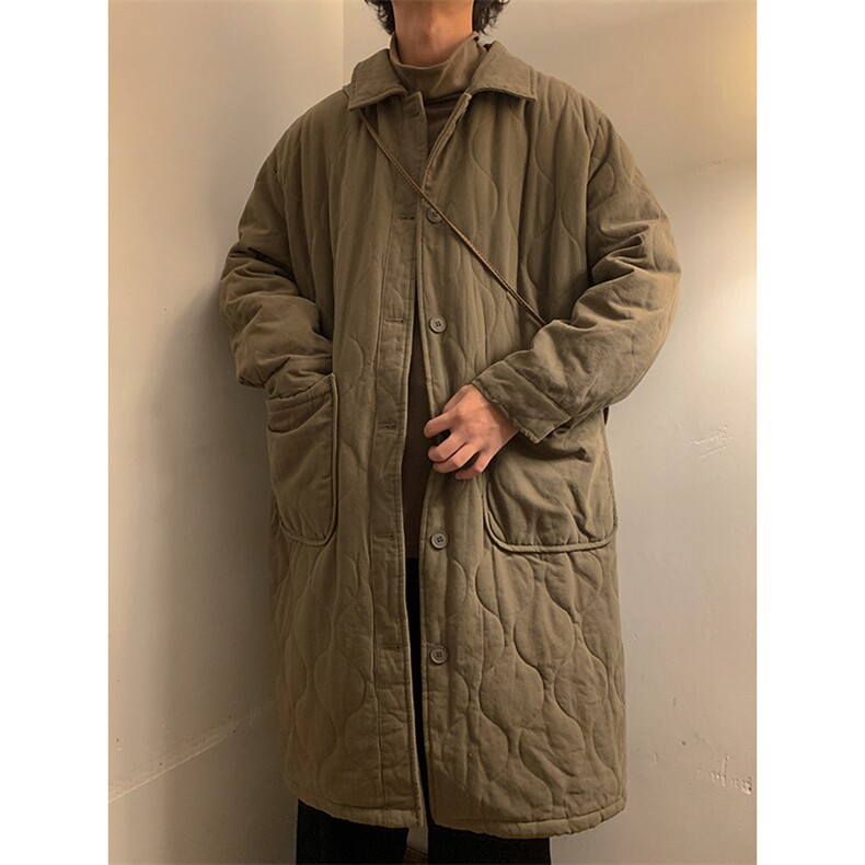 MY664-P168高品质冬季纯棉中长款棉衣男水洗棉棉服宽松大码男装,男装棉衣,电商B280-1（原A049）