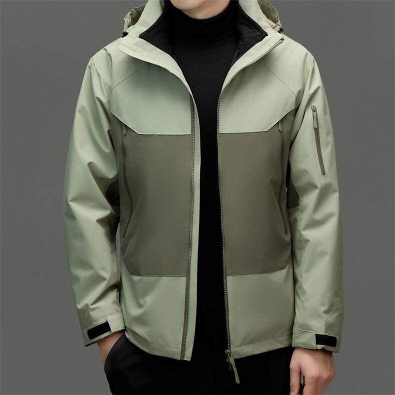 三合一防水冲锋衣男机能夹克秋冬季可脱卸连帽内胆户外登山服外套图片