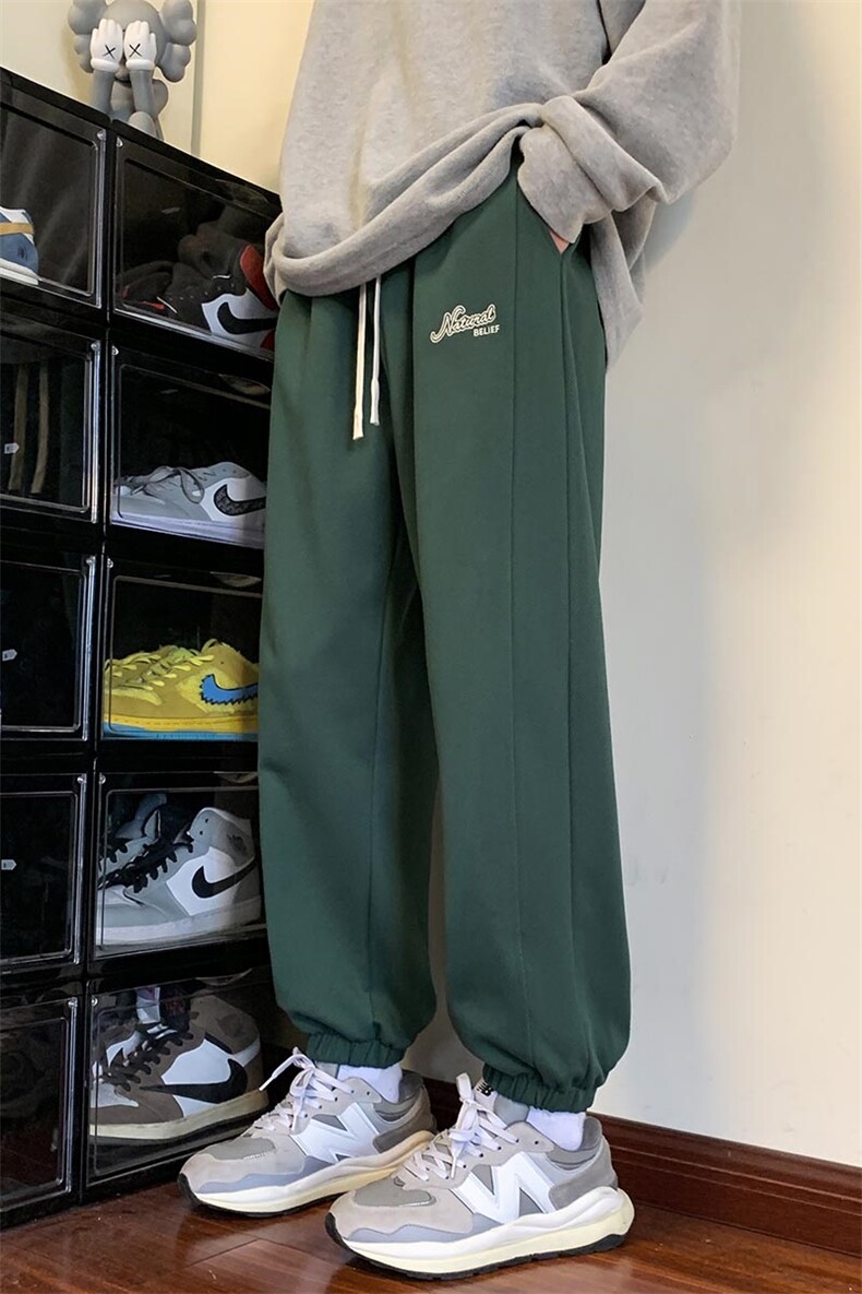 港风休闲裤男宽松拖地束脚裤卫裤XZ214-8KP723P40,男装休闲裤,星座1204-3