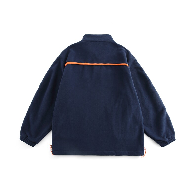 N228羊羔绒外套秋冬潮流休闲套头半拉链口袋加厚百搭棉服休闲夹克,男装夹克,电商S006（B521）