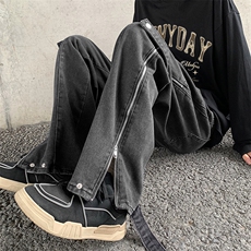 港风潮男牛仔裤嘻哈ins潮高街潮流痞帅长裤N01008-P48，男装牛仔裤，星座308B-1