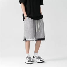 休闲运动短裤男士韩版潮拼色2024夏季新款ins宽松五分裤K5358-P47，男装牛仔裤，星座412-2