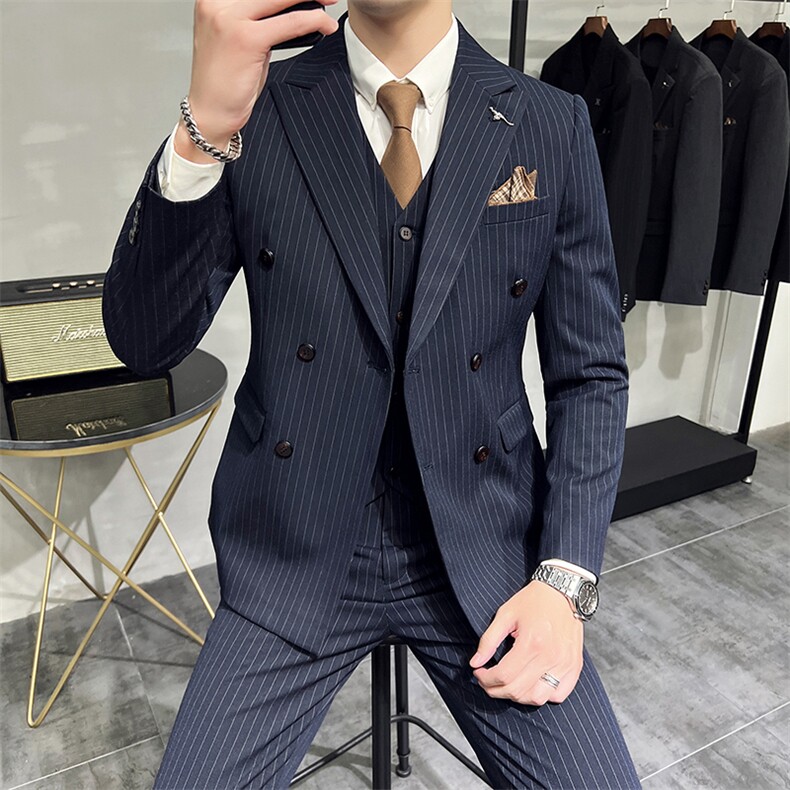 主推男士英伦风西装单排扣三件套尖领商务西服KTZ1820-P310,男装西服套装,星座1105-3