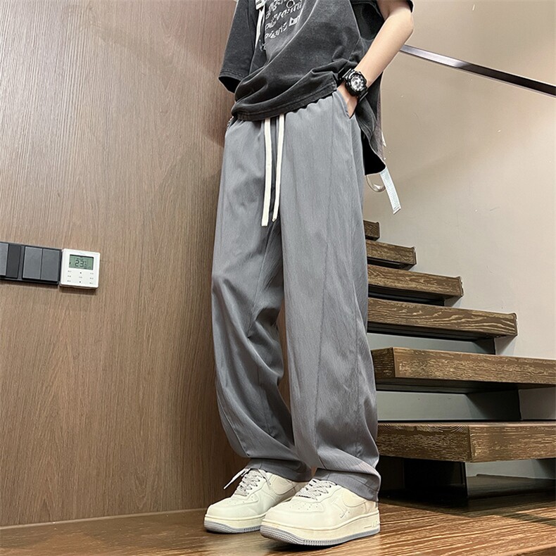 2025春夏款港风宽松设计感休闲百搭休闲裤直筒裤K24103-P35,男装休闲裤,星座717