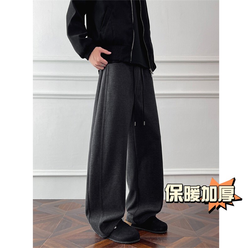 25冬季加厚保暖潮牌毛呢休闲弯刀裤5885-特批4998,男装棉衣,电商C305A