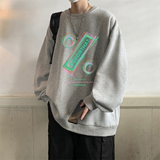 圆领卫衣男大码加厚加绒长袖t恤男S6171-P28加绒款-P33，男装卫衣，电商A040