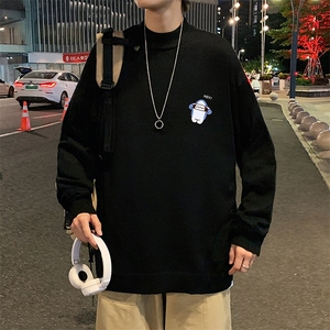 M18167-P45 加绒款-P65半高领毛衣男士大码针织衫男毛线衣男图片