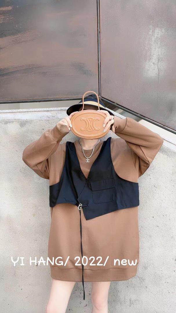 欧版假两件卫衣，女装卫衣/绒衫，一杭