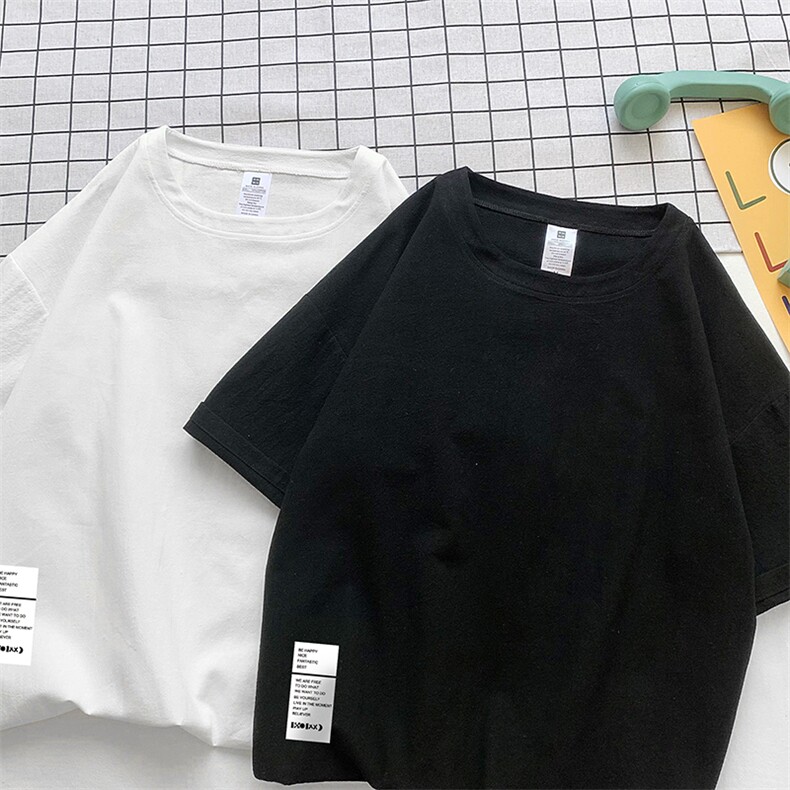 YT26045-P30 亚麻短袖t恤男大码五分袖男宽松七分袖 港风摆拍图片