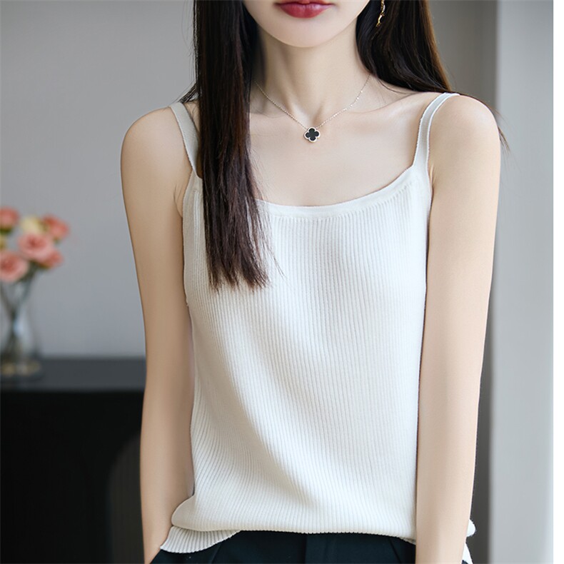 夏季新款简约莱赛尔天丝背心女宽松百搭显瘦时尚休闲上衣，女装背心吊带，斯美雅安迪绒