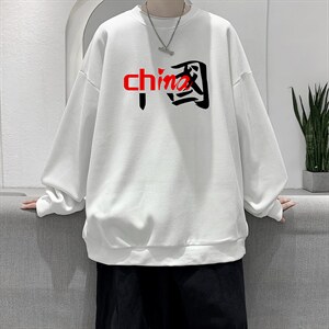 华夫格卫衣圆领卫衣男大码长袖t恤男外套 HW76189-P30加绒款-P40图片