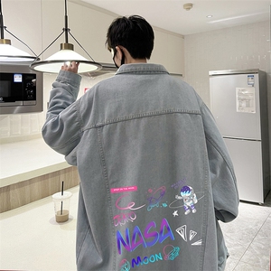 牛仔夹克男大码牛仔外套男茄克 NJ77186-P60加绒款-P75图片