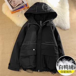 2024冬季设计感羽绒服男大码连帽上衣冬季装外套 7070 P328限488图片