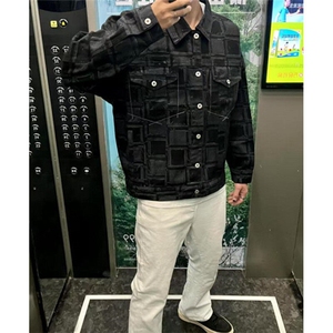 牛仔格子外套男潮牌上衣男装衣服痞帅秋装春秋季新款夹克J331