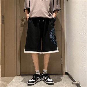 2025夏季 港风休闲印花假两件设计五分裤 B266-DK06-P30图片