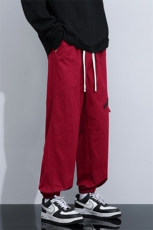 KP821P55美式潮流休闲裤男港风宽松直筒拖地裤束脚裤卫裤，男装休闲裤，星座1204-3