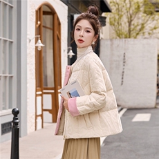 时尚提花新中式羽绒服女短款2025新款90%白鸭绒外套，女装羽绒服，姿衣坊