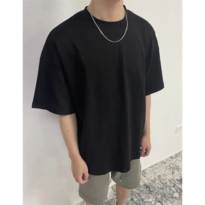 冰感工艺防晒吸湿速干240克宽松微弹纯色打底衫小领口圆领短袖T恤图片