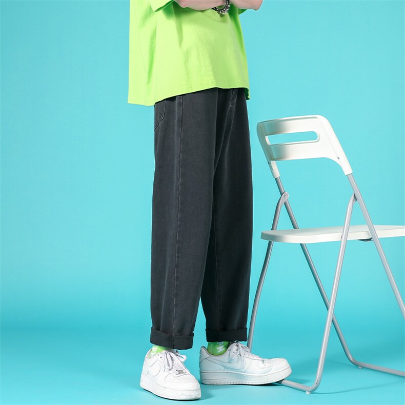 夏季新款牛仔裤男直筒宽松韩版潮流休闲松紧腰裤子A080-9231-P30,男装牛仔裤,电商A080