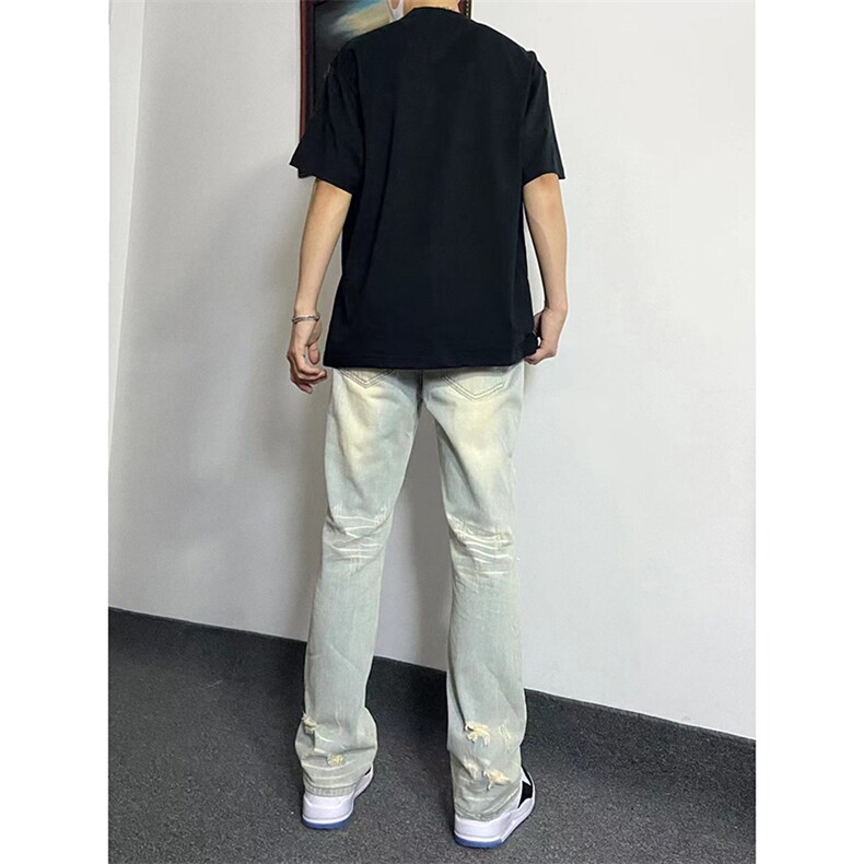 夏季美式高街ins小众破洞牛仔裤货号K755P6588,男装牛仔裤,电商A063