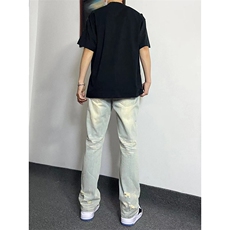夏季美式高街ins小众破洞牛仔裤货号K755P6588，男装牛仔裤，电商A063