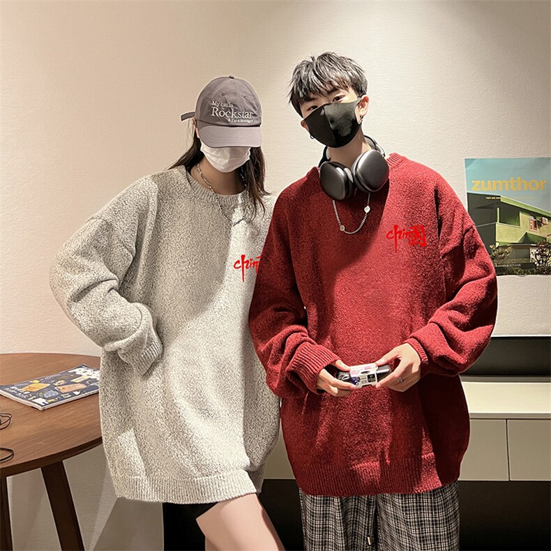 加厚加绒毛衣男大码毛线衣男针织衫男线衫M19276-P45加绒款-P65,男装针织衫/毛衣,电商A040