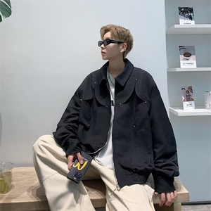 美式高街hiphop外套男士春秋季小众设计感上 Q3317 P68图片