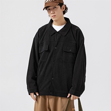 日系秋季新款灯芯绒工装外套男款宽松翻领夹克衬衫JK761-P75，男装夹克，星座205-1