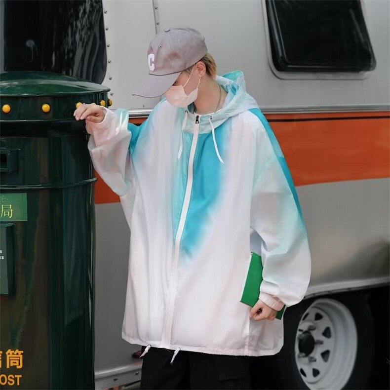 夏季超薄男女防晒服情侣外套防晒衣宽松透气连帽户外冰丝FW32-P38,男装夹克,星座1008