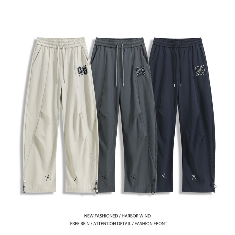 26新款夏季美式潮流褶皱速干宽松休闲裤B315-K25564-特p35控68图片