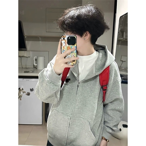 抖音得物高品质350克秋冬双头双拉链卫衣开衫外套AW7403,杏色风衣外套搭配米色短靴图片
