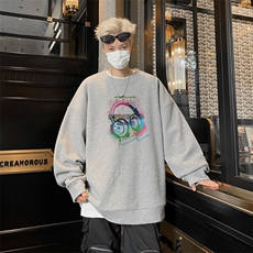 华夫格！华夫格上衣男圆领华夫格卫衣男大码长袖t恤男HY243-特P23，男装T恤，电商B367