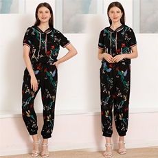 时尚印花女装套装舒适休闲两件套显瘦百搭潮流新品，女装套装/套裙，笃写