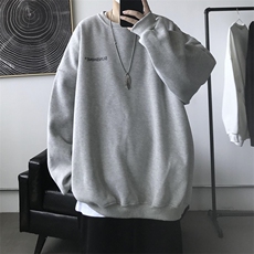 抖音得物重磅360克印花圆领卫衣华棉复合牛奶丝12色大码W18002，男装卫衣，星座115A-3