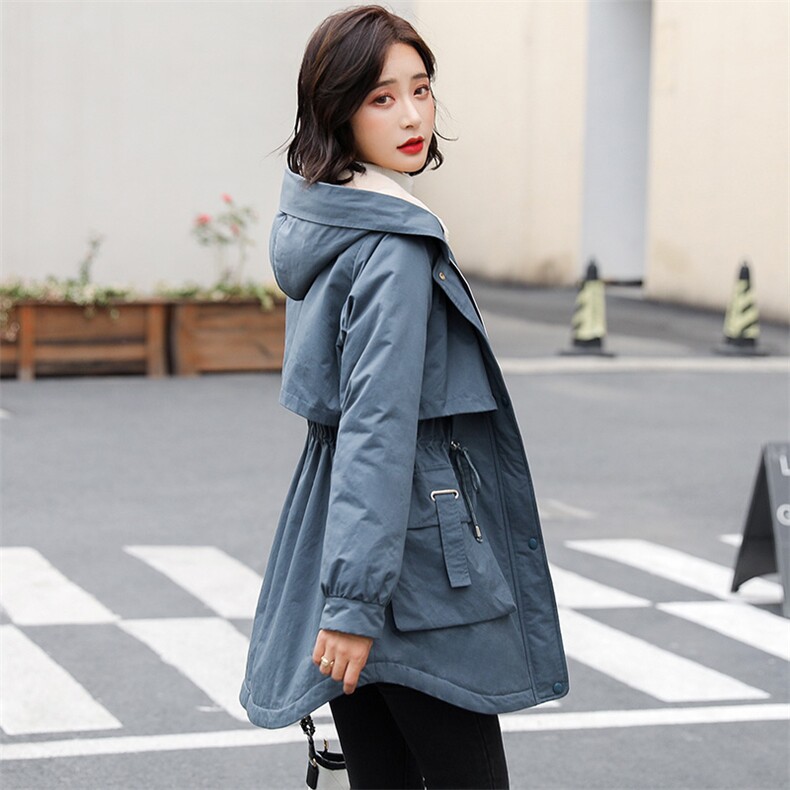 2020冬装新款修身显瘦减龄加绒保暖棉衣/棉服图片
